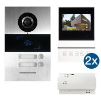 HHG Video-Sprechanlagen-Set Set mit AS UP 2-Fam. mit...