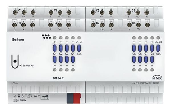 THEBEN Schaltaktor DM 8-2 T KNX Dimmaktor 8fach