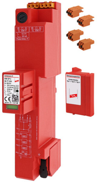 DEHN Kombi-Ableiter Typ1+2 DEHNshield DSH ZP 2 SG TT 255 f&uuml;r TT/TNS