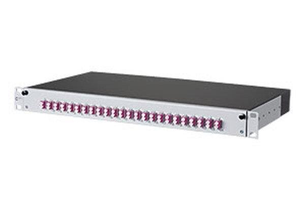 METZ CONNECT LWL Patchpanel OpDAT slide 24xLC-D OM4 1HE/24gr 48Pgt 24Kup viol