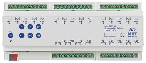 MDT Universalaktor 24-fach 12TE REG 16A 230VAC 100&micro;F 15EVG