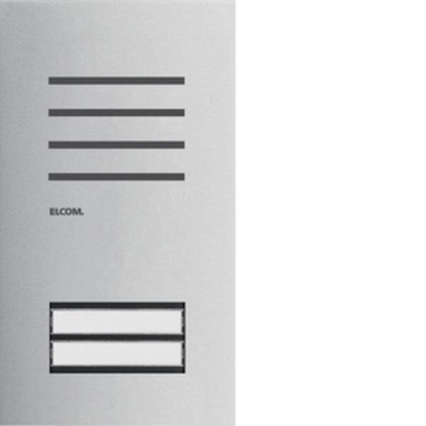 HAGER ELCOM Audio-T&uuml;rstation Audio 2Tasten 2D Edelstahl ONE