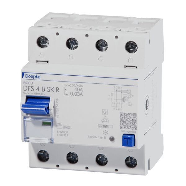 DOEPKE FI-Schutzschalter allstromsensitiv DFS4 040-4/0,03-B SK R Neutrall.Rechts