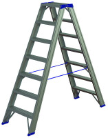 PROT Alu-Stufenstehleiter PASSL277 2x7 L:1,65m