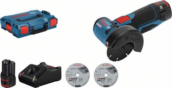 BOSCH Akku-Winkelschleifer GWS 12V - 76  2x3,0 Ah