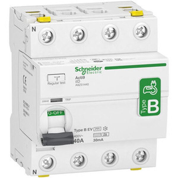 Schneider Electric FI-Schutzschalter allstromsensitiv IID 4P 40A 30MA TYP B-EV