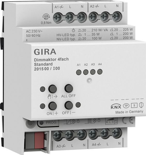 GIRA Dimmaktor 201500 4f REG Std KNX Secure