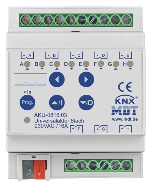 MDT Universalaktor 16-fach 8TE REG 16A 230VAC 100&micro;F 15EVG