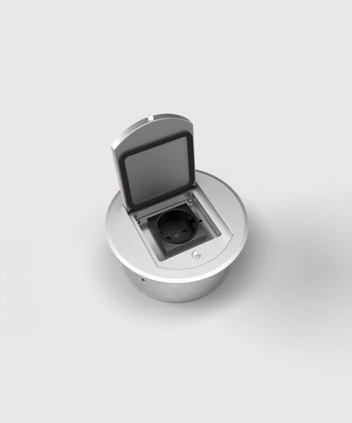 Bodensteckdosen Systemtechnik Bodensteckdose 1x Schuko EV1