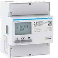 HAGER Energiezähler ECP380D 3phasig direkt 80A 4M S0...