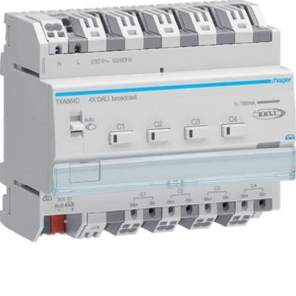 HAGER Aktor TXA664D DALI 4fach KNX easy