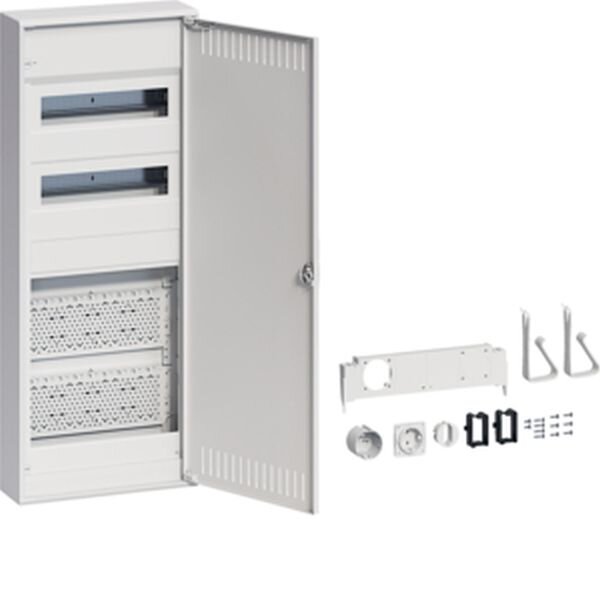 HAGER Ausbaupaket VA602NWH Hybrid volta Aufputz 24PLE