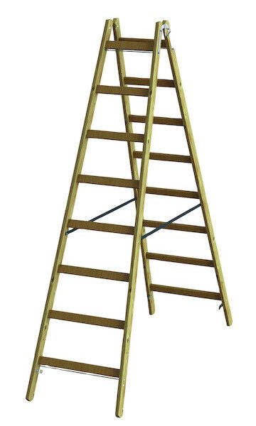 PROT Holz-Stehleiter PHSPSL28 Sprossen 2x8 L:2,27m