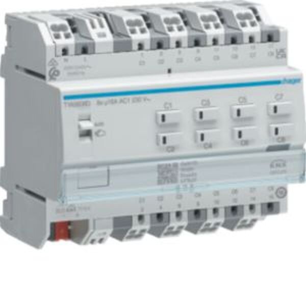HAGER Schalt-/Jalousieaktor TYAS608D 8/4-fach KNX, 16A, C-Last