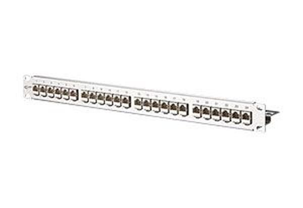 METZ CONNECT Patchpanel 19 Edelstahl 1HE 24xRJ45 E-DATmod Cat.6A 8(8)