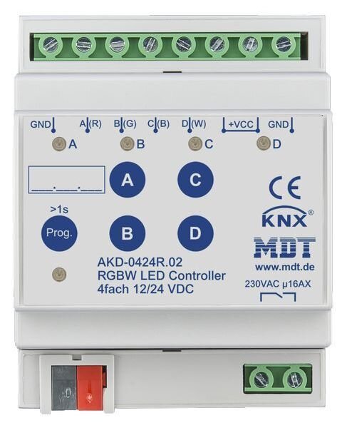 MDT LED Controller AKD-0424R.02 RGBW 4fach 4TE REG