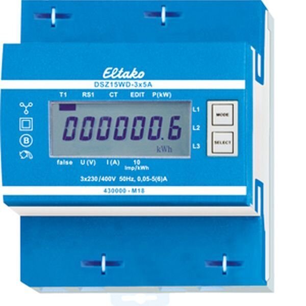 ELTAKO Drehstromz&auml;hler elektronisch DSZ15WD-3x5A MID geeicht