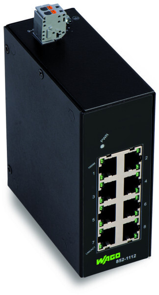 WAGO Industrial-Eco-Switch 8-Port 1000BASE-T schwarz