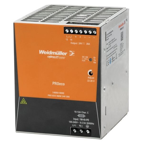 WEIDMUELLER Schaltnetzger&auml;t PRO ECO 480W 24V 20A 1phasig