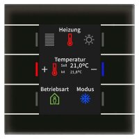 MDT Glastaster KNX II Smart Display Temperatursensor sw