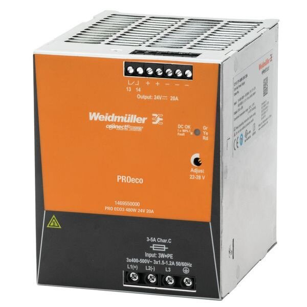 WEIDMUELLER Stromversorgung 1469550000 PRO ECO3 480W 24V 20A 3phasig