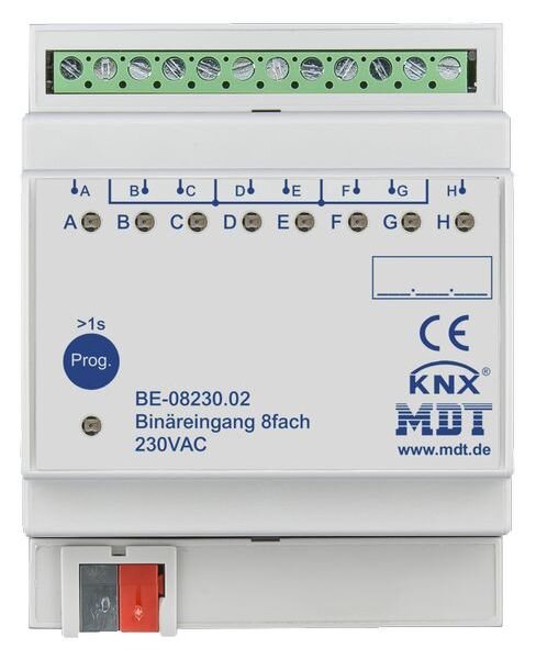 MDT Bin&auml;reingang BE-08230.02 8fach 4TE REG 230V