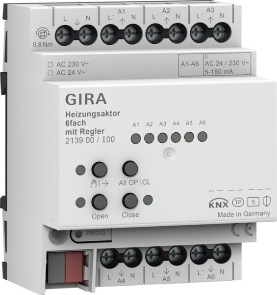 GIRA Regler 213900 Heizungsaktor 6f OneKNX REG