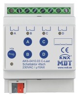 MDT Schaltaktor AKS-0410.03 4-fach 4TE REG 10A 230VAC