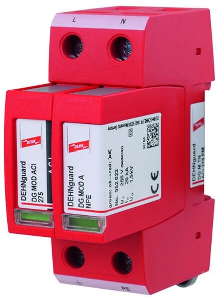 DEHN &Uuml;berspannungsableiter ACI-Technik DEHNguard M DG M TN ACI 275FM 2polig