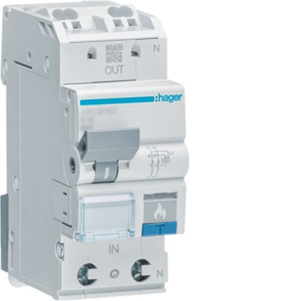 HAGER Brandschutzschalter ARC966D AFDD 1P+N 6kA C-16A 2M