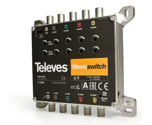 TELEVES Verst&auml;rker MS510VGQ 5fach 5-15dB f. MS NEVO ohne NT