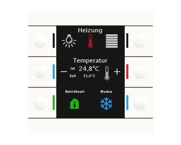 MDT Taster Smart 86 Farbdisplay Reinwei&szlig; gl&auml;nzend