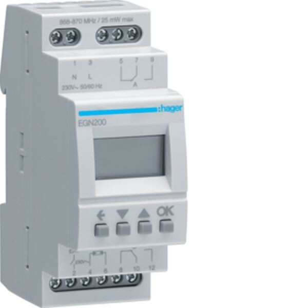 HAGER Zeitschaltuhr EGN200 Bluetooth&reg; 2-Kanal