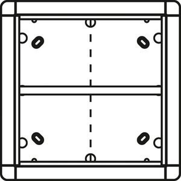 RITTO Portier AP-Rahmen 1883570 4fach quad. weiss