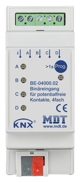 MDT Bin&auml;reingang BE-04000.02 4fach 2TE REG Eing&auml;nge