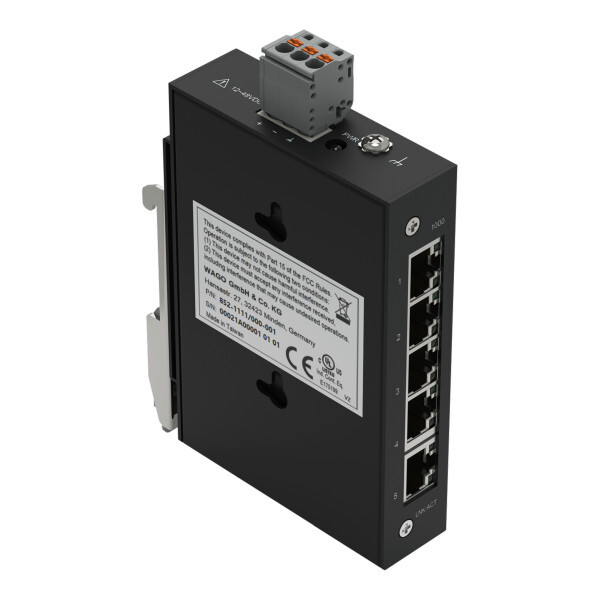 WAGO 5 Port Switch 5 Ports 1000Base-T schwarz