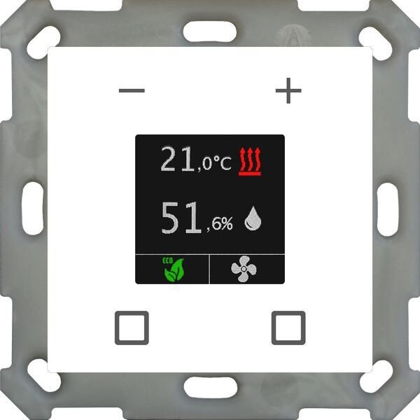 MDT Raumtemperatur-Nebenstelle KNX Smart 55 mit Farbdisplay reinwei&szlig;