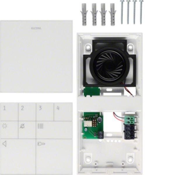 HAGER ELCOM Audio-Haustelefon BFT-240WS i2-BUS Freisprech-Komforttelef