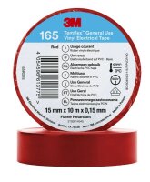 3M Temflex Isolierband 165 Rot 15mmx10m