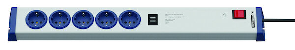 PROT Steckdosenleiste PHOL 5-fach USB &Uuml;S NF