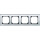 MERTEN Echtglasrahmen M-PLAN 489460 4fach Diamantsilber