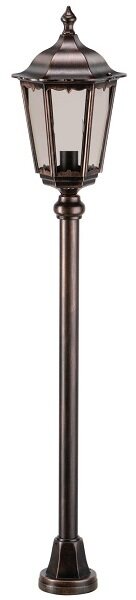 LCD Stehleuchte LB24 Aluguss schwarz-kupfer E27 IP43