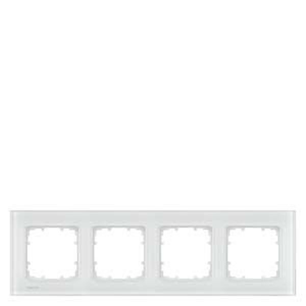 SIEMENS Rahmen 5TG1204-1 4fach Glas weiss