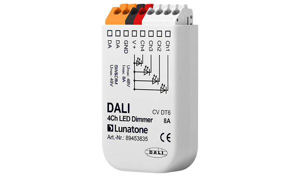 LUNATONE LED-Dimmer DALI 4Ch 8A