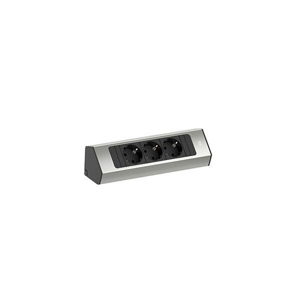 BACHMANN Steckdosenleiste CASIA 2 3xCEE7/3 2,0m AEH Edelstahl