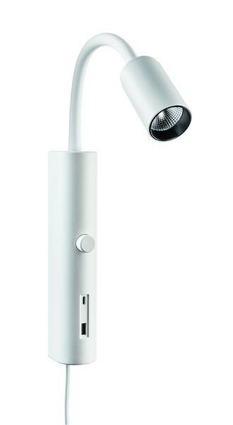 SG Leuchten LED-Wandleuchte LB24 Tube Wall wei&szlig; USB 3000K dim