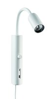 SG Leuchten LED-Wandleuchte LB24 Tube Wall weiß USB...