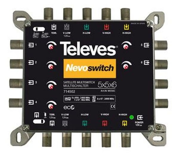 TELEVES Guss-Multischalter NEVO MS56C receiverpowered kaskadierbar