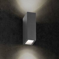 LCD LED-Wandleuchte LB24 graphit 2x7,5W 2x600lm 3000K IP65