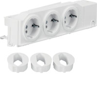 HAGER Schaltschranksteckdose VZ00AS 90° 3fach drehbar